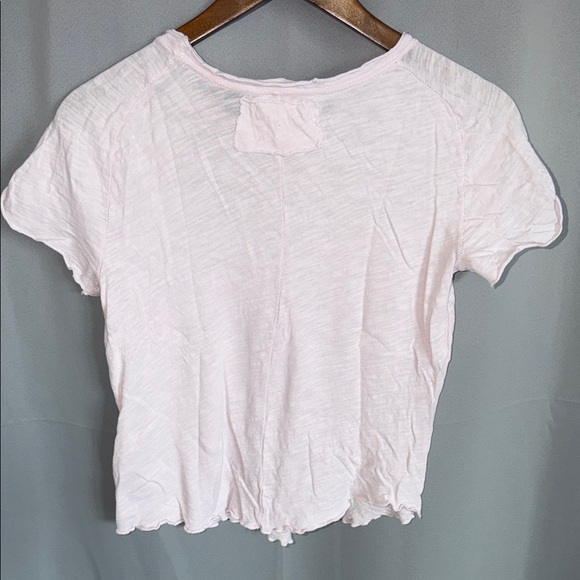 We The Free Light Pink Cotton Tee Anthropologie Urban Outfitters Indie Size L - Picture 2 of 6